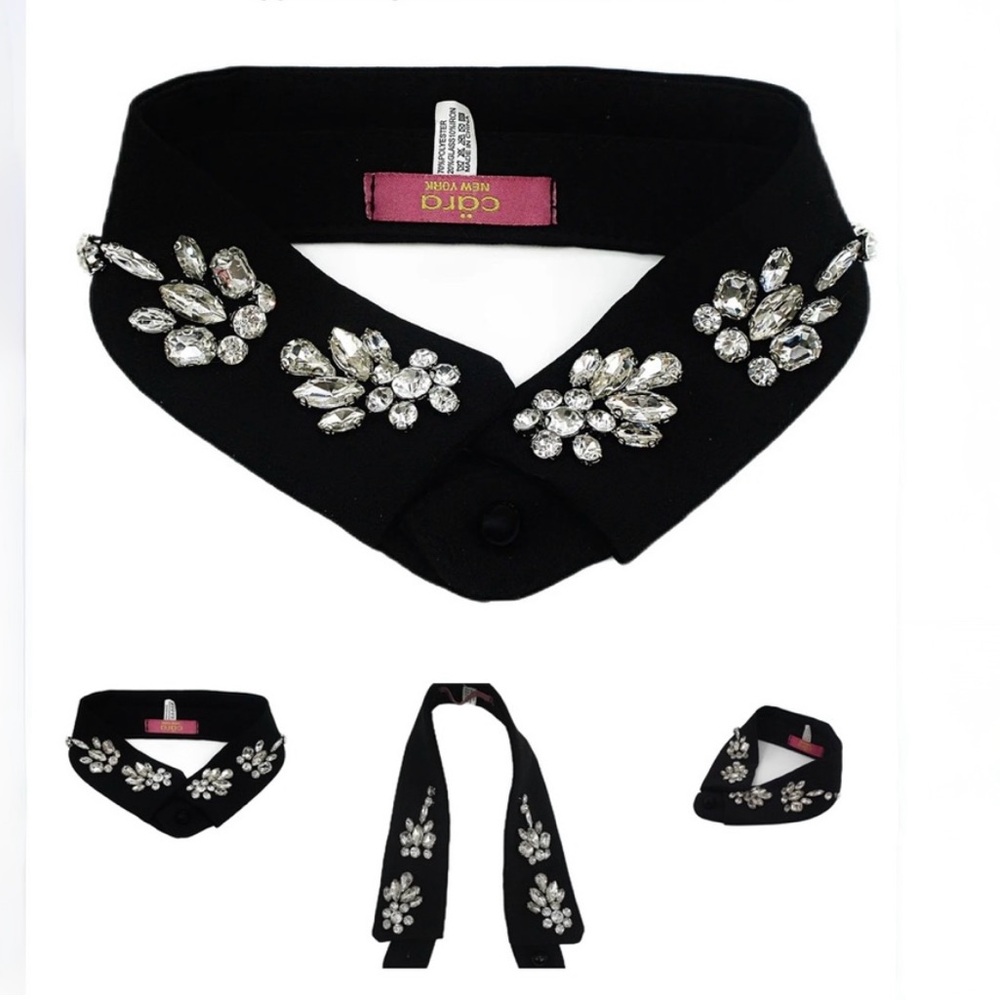Cara New York
Black Dressy Rhinestone
Collar Add-on Apparel Polyester Glass Iron